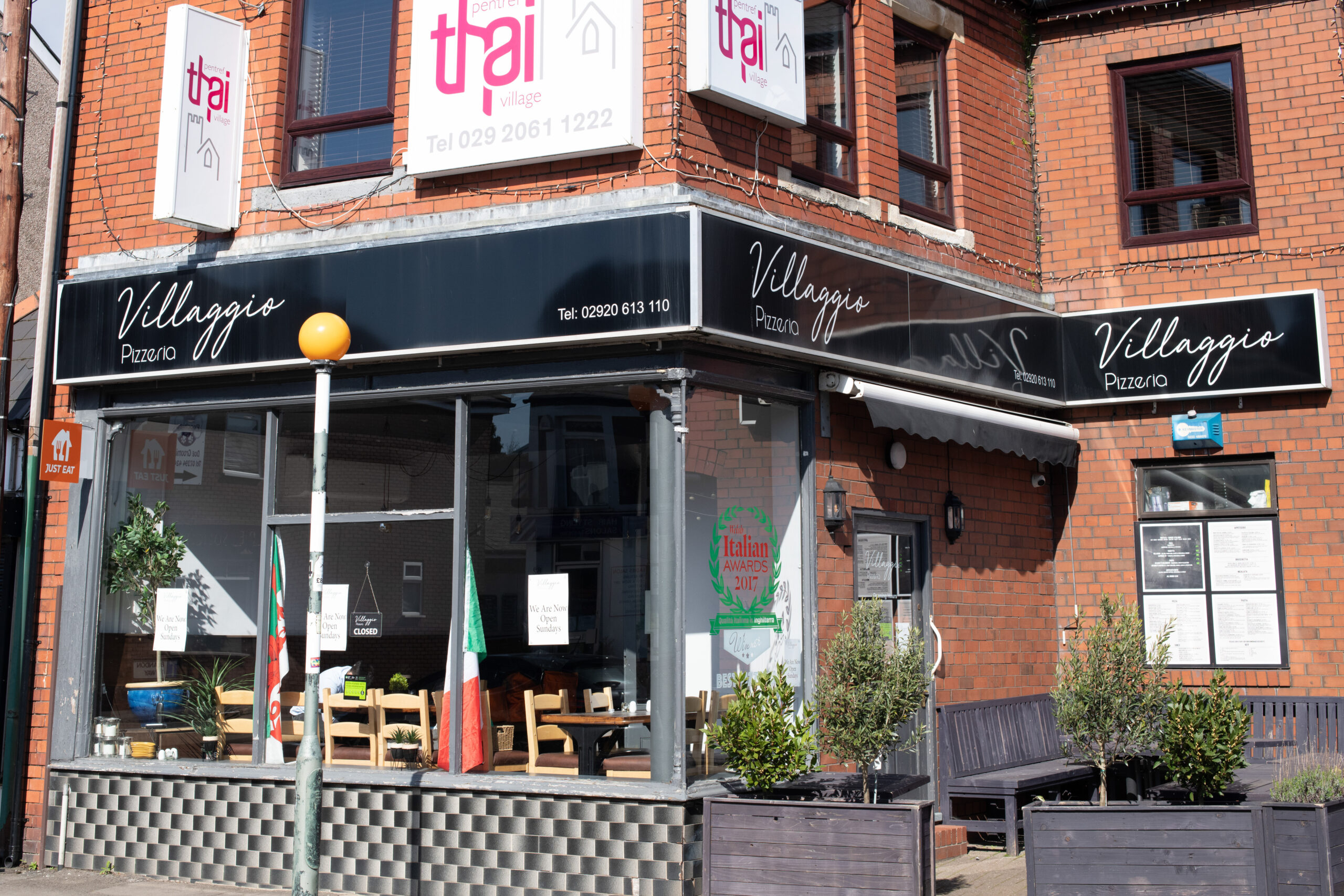 Front of Pizzeria Villaggio, Merthyr Road, Whitchurch